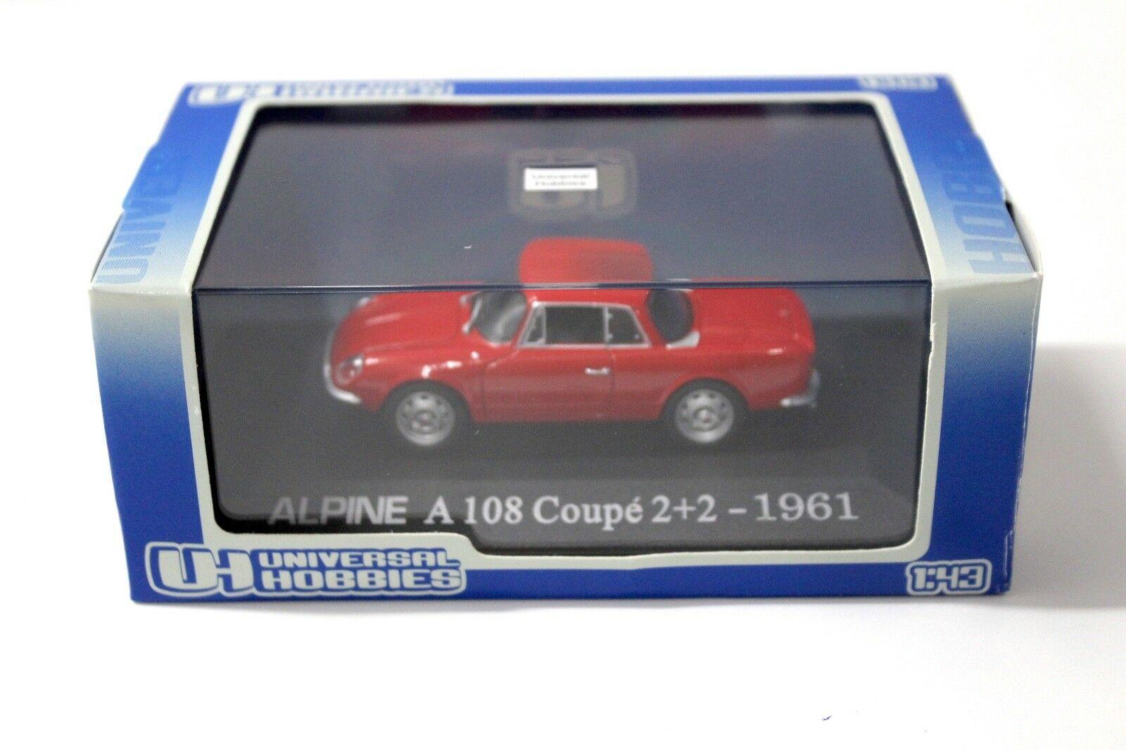 1:43 UH Universal Hobbies Alpine A108 Coupe 2+2 1961 red