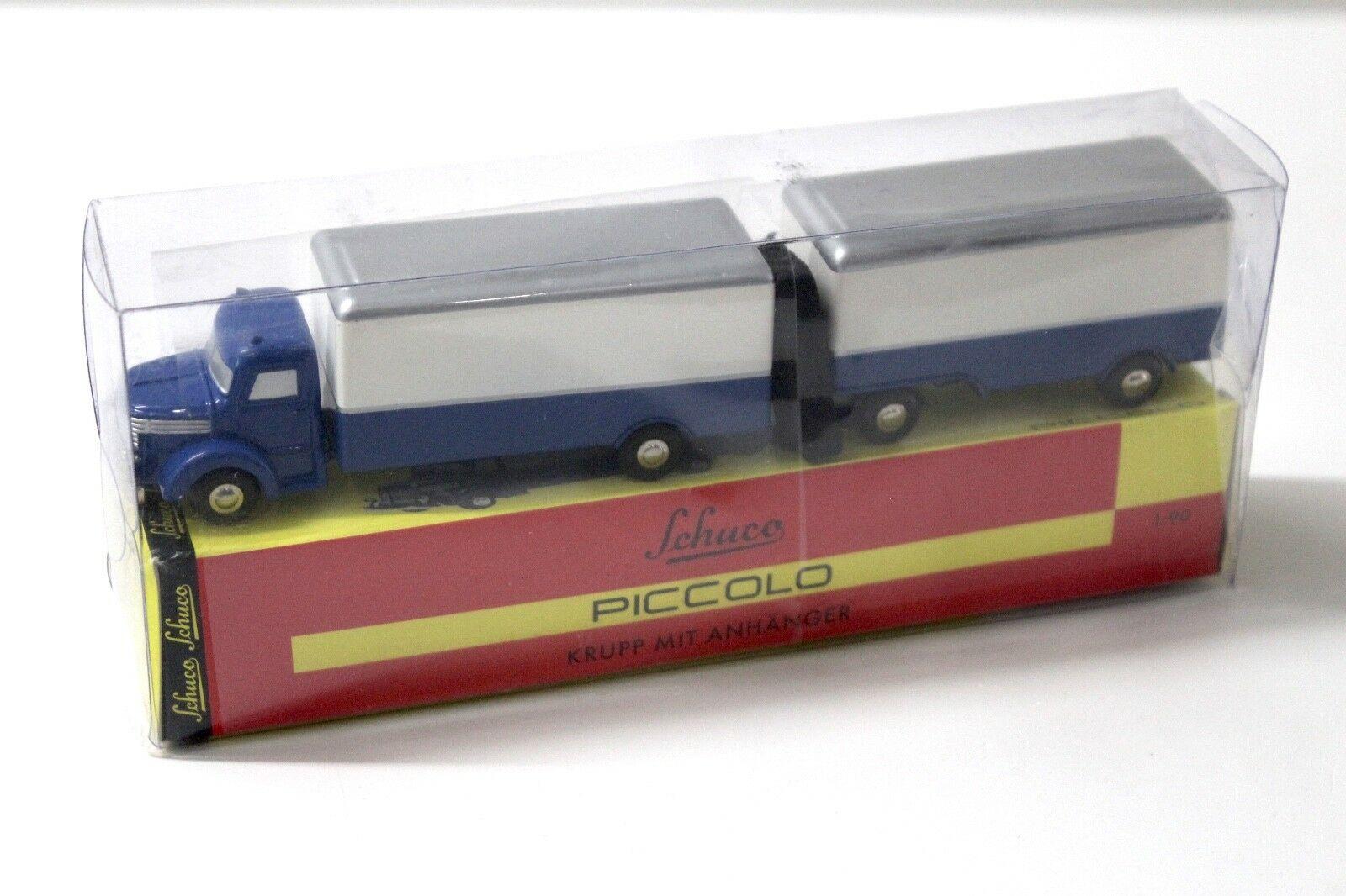 1:90 Schuco Piccolo KRUPP LKW mit Anhänger blue
