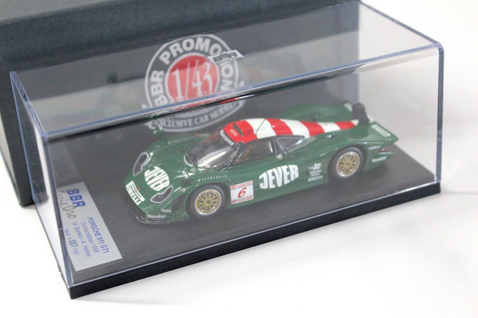 1:43 BBR Porsche 911 996 GT1 Oschersleben 1998 JEVER #6 green
