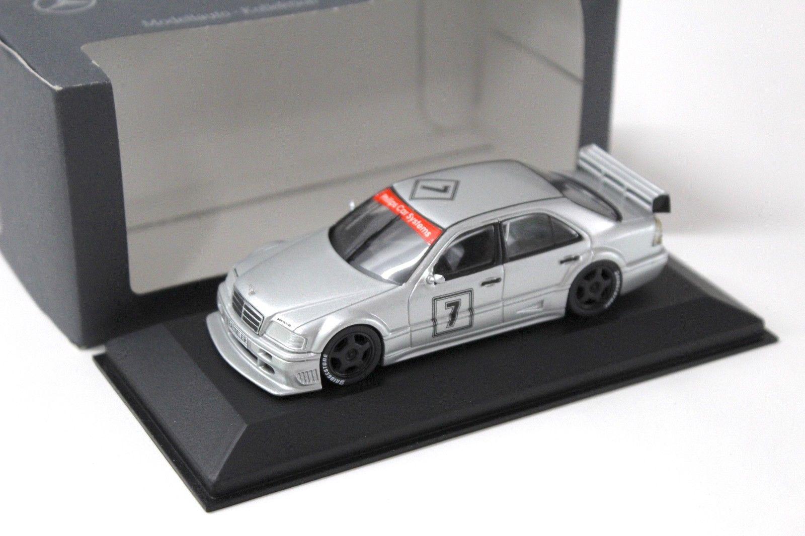 1:43 Minichamps Mercedes C-Klasse Testcar #7 silver DEALER VERSION