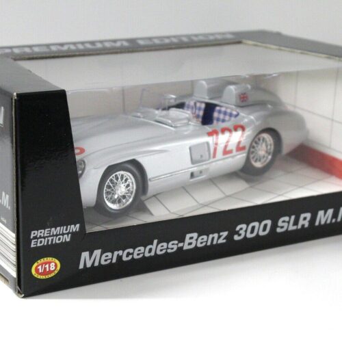 1:18 Bburago Mercedes 300SLR Mille Miglia #722 silver