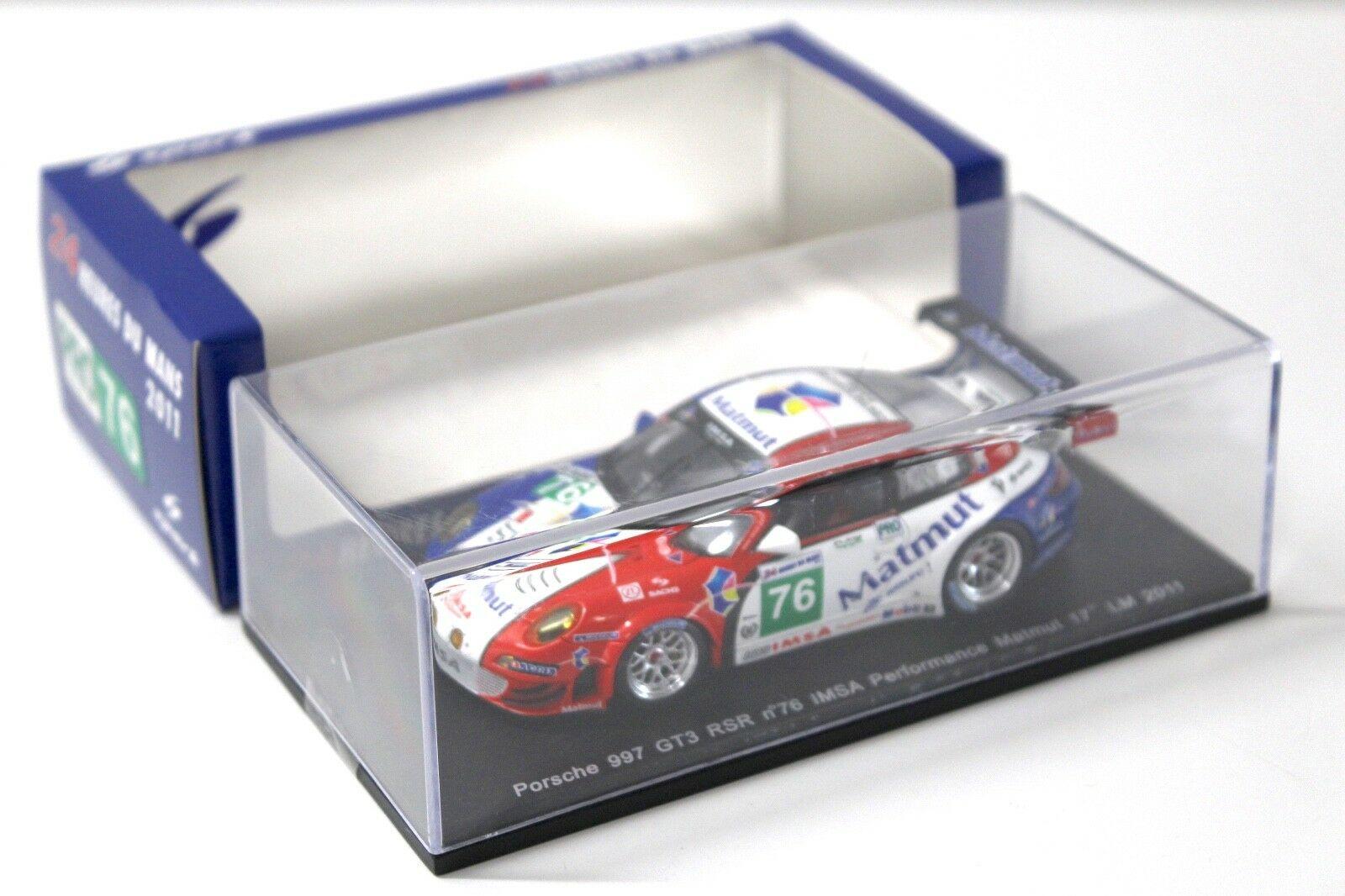1:43 Spark Porsche 911 997 GT3 RSR #76 IMSA Matmut LM 2011