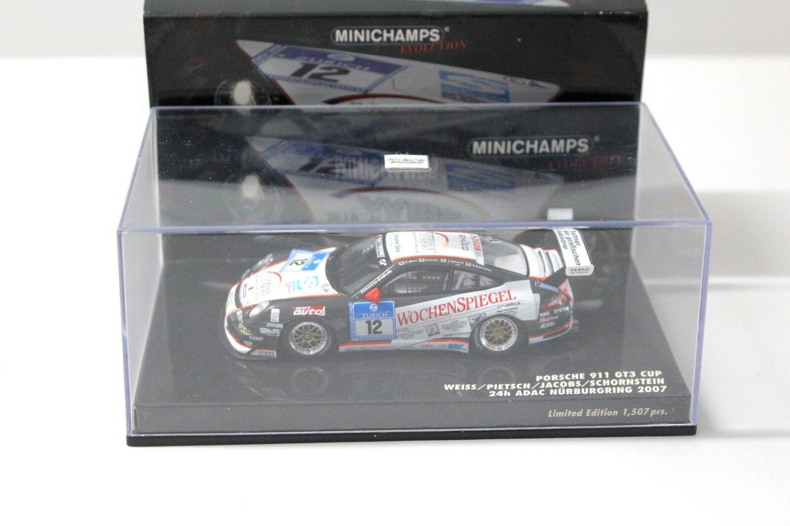 1:43 Minichamps Porsche 911 997 GT3 CUP 24h ADAC 2007 #12