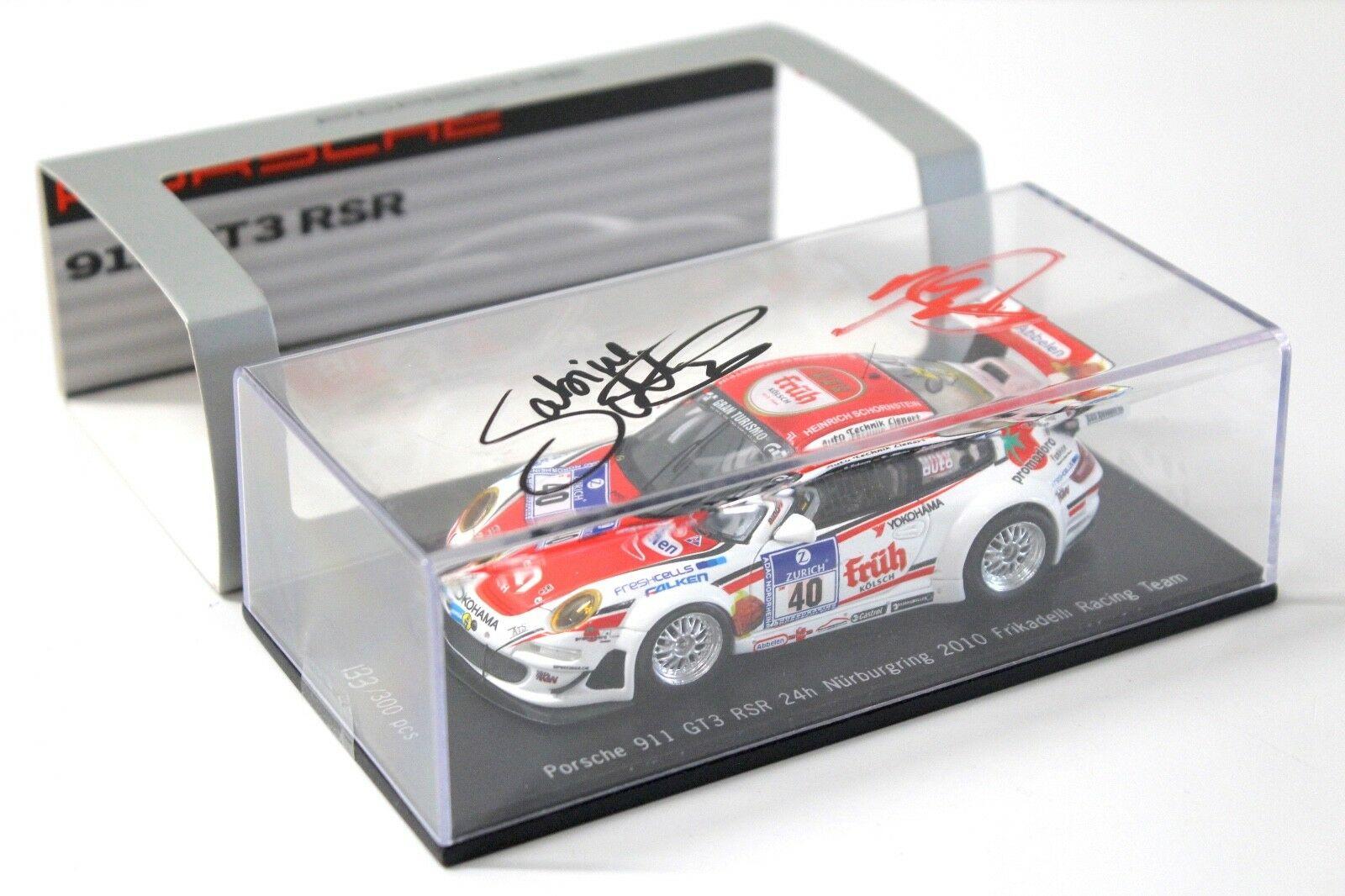 1:43 Spark Porsche 911 997 GT3 RSR 24h Frikadelli 2010 #40 SIGNIERT DEALER VERSION