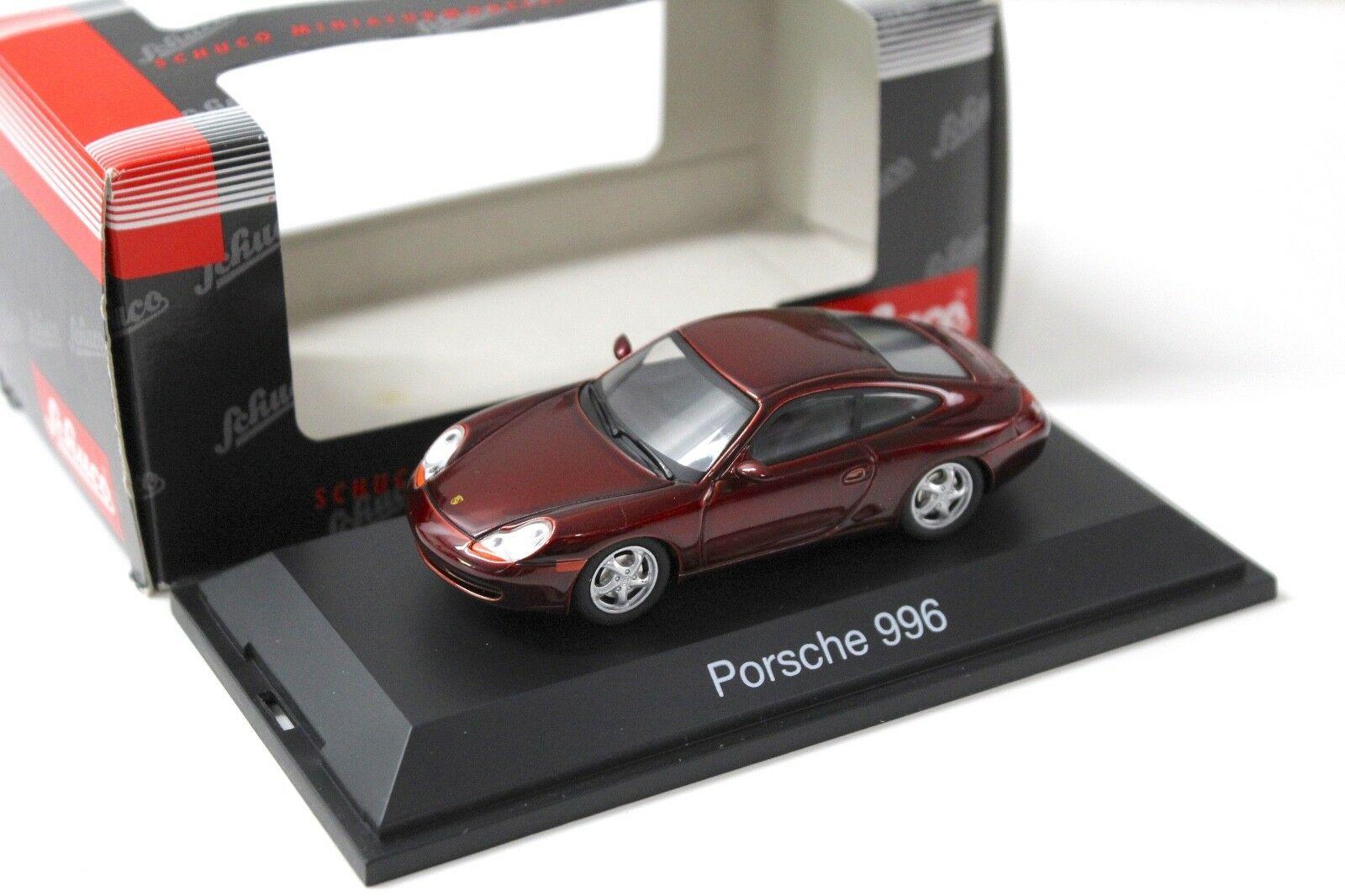 1:43 Schuco Porsche 911 (996) Coupe dark red