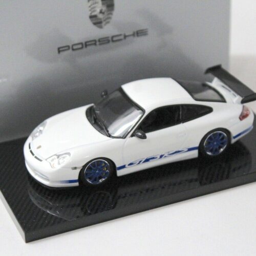 1:43 Minichamps Porsche 911 996 GT3 RS white/ blue DEALER VERSION