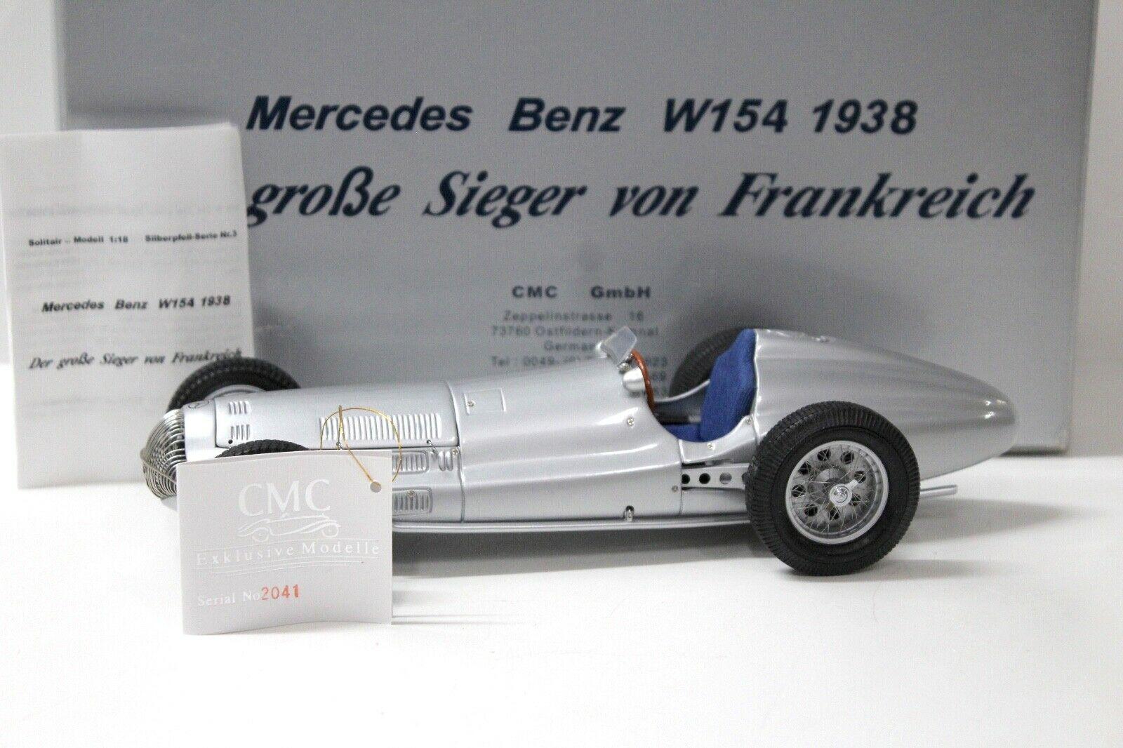 1:18 CMC Mercedes W154 Sieger Frankreich 1938 silver