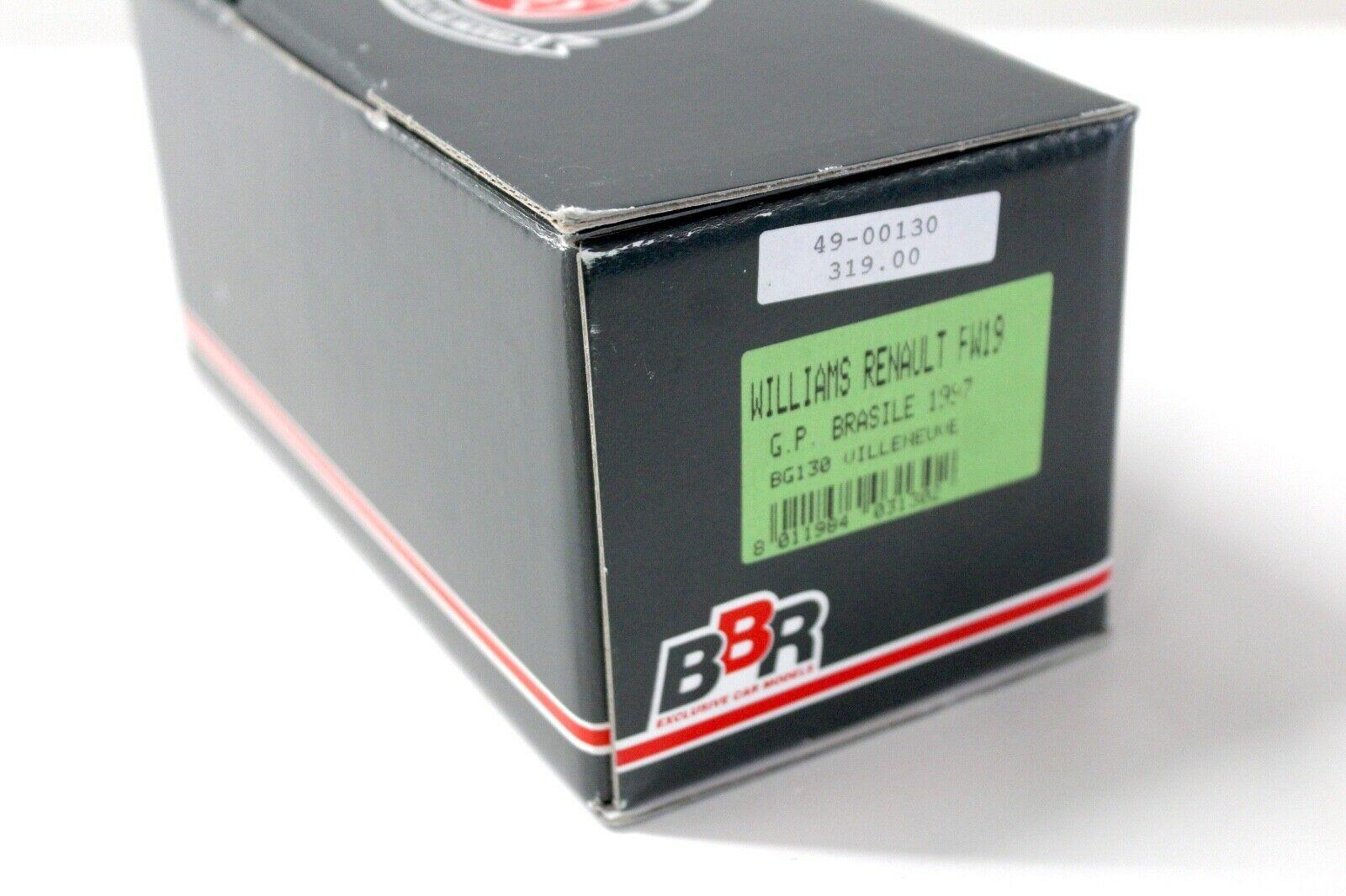 1:43 BBR F1 Williams Renault FW19 GP Brasile Villeneuve 1997