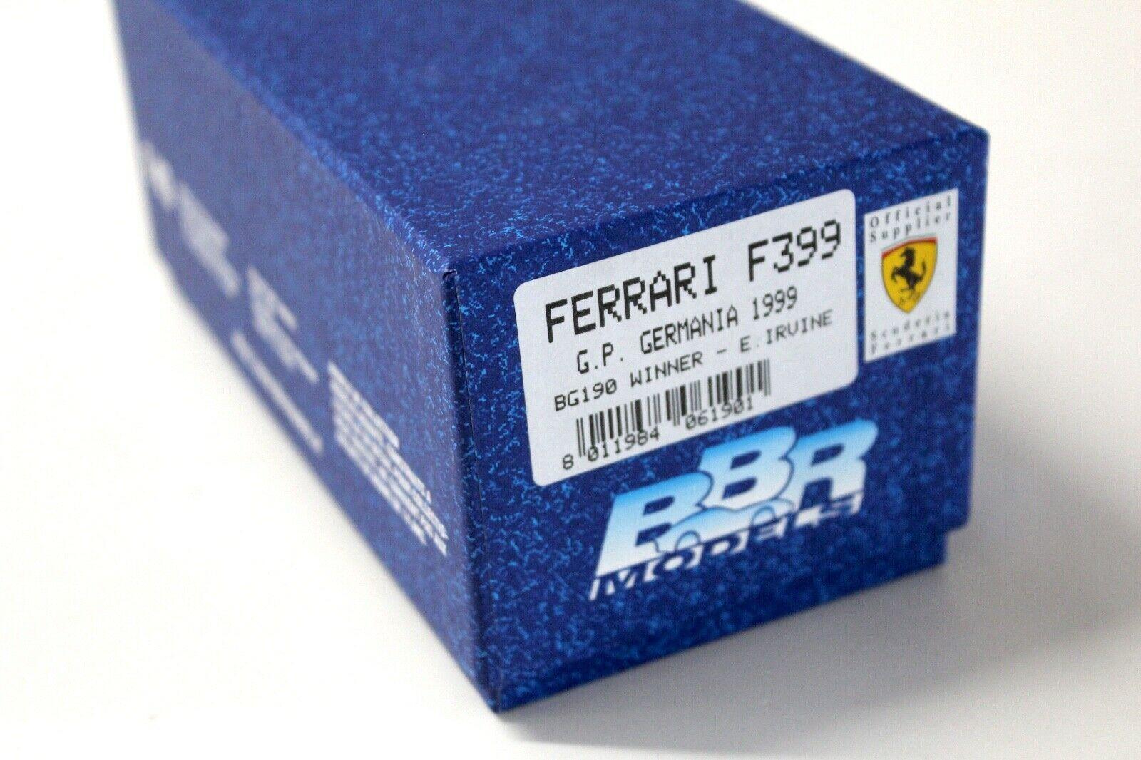 1:43 BBR F1 Ferrari F399 GP Germania 1999 Winner E.Irvine