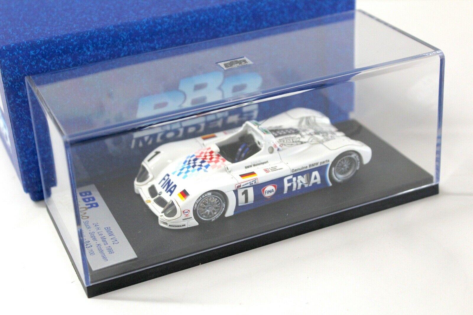 1:43 BBR BMW V12 24h Le Mans 1998 #1 Stuck/ Soper white
