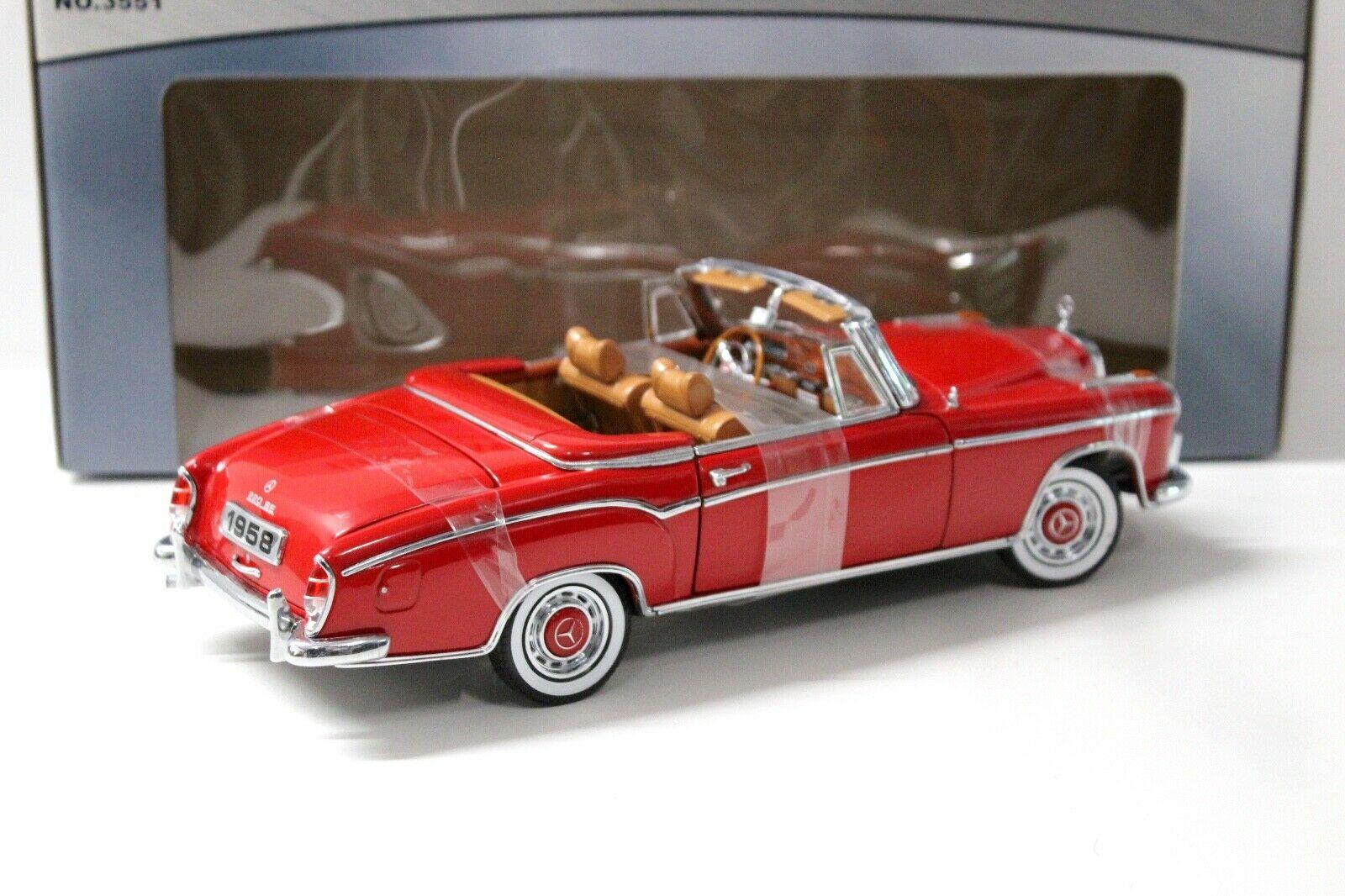 1:18 Sun Star Mercedes 220SE Cabriolet red 1958