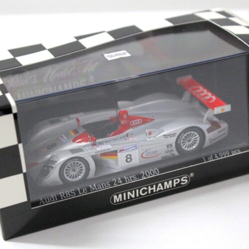 1:43 Minichamps Audi R8S Le Mans 24h 2000 Biela #8