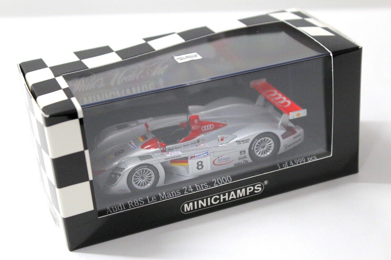1:43 Minichamps Audi R8S Le Mans 24h 2000 Biela #8