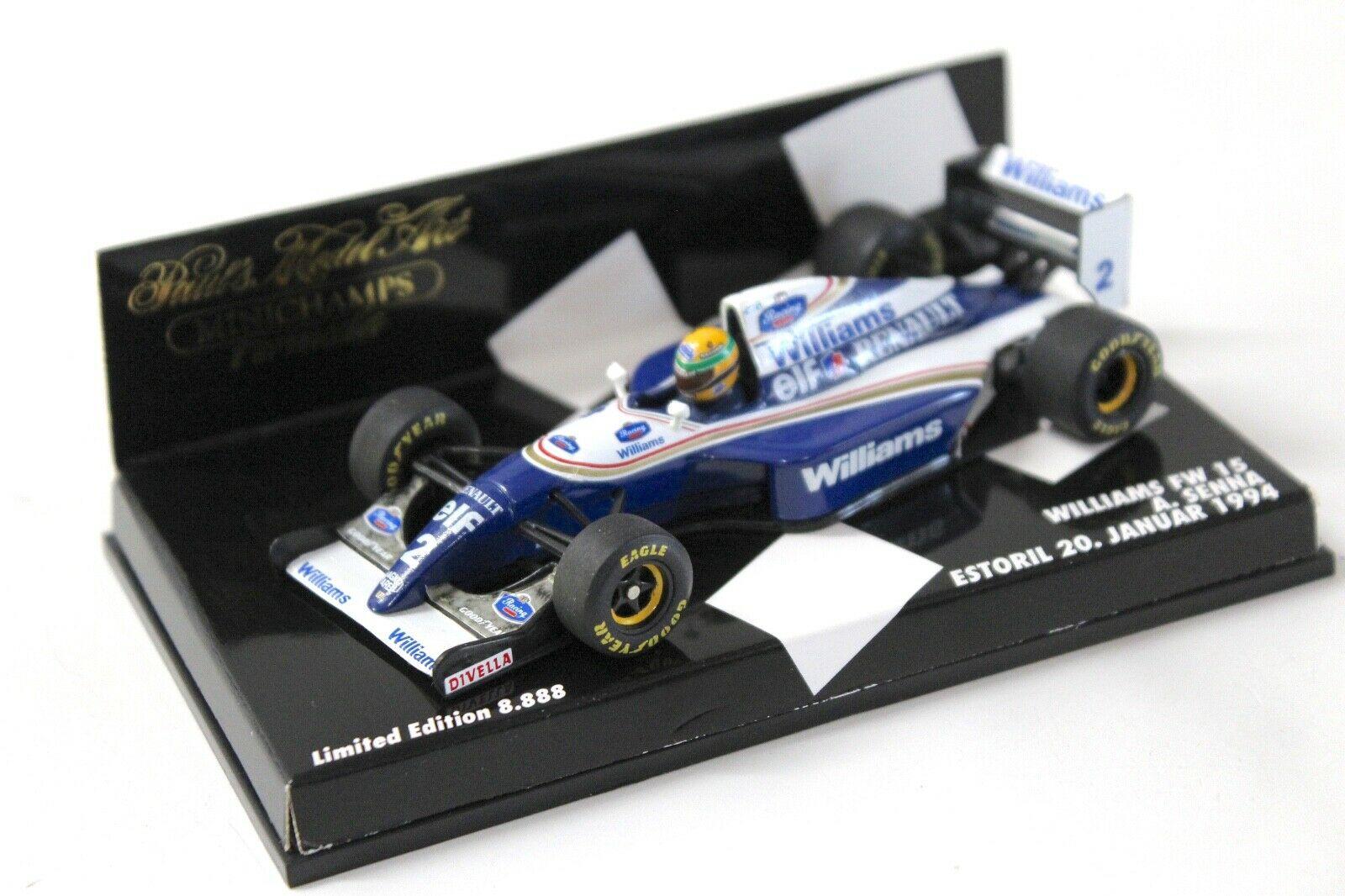 1:43 Minichamps Renault Williams FW15 A.Senna Estoril
