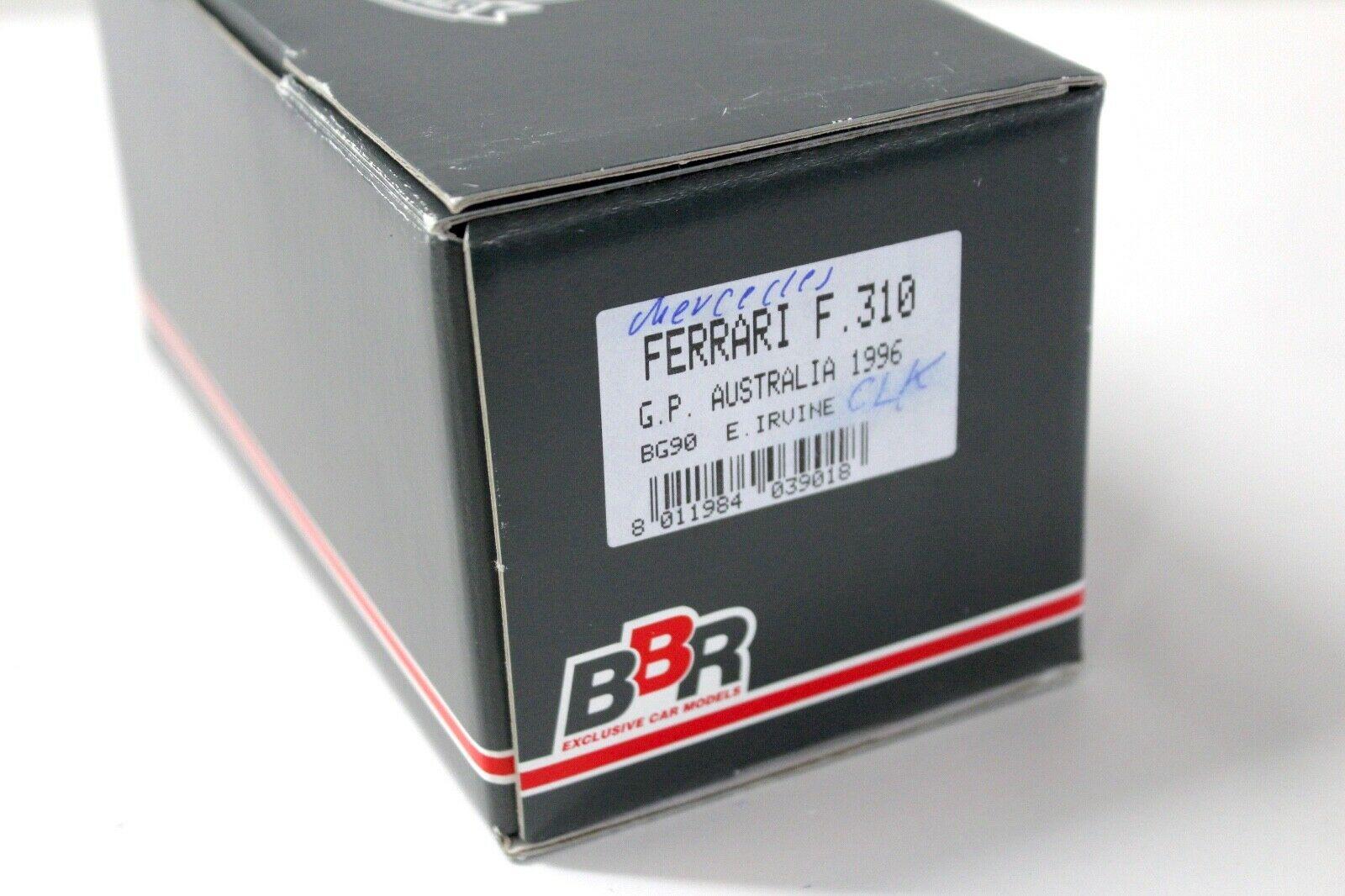 1:43 BBR F1 Ferrari F310 GP Australia 1996 E.Irvine #2
