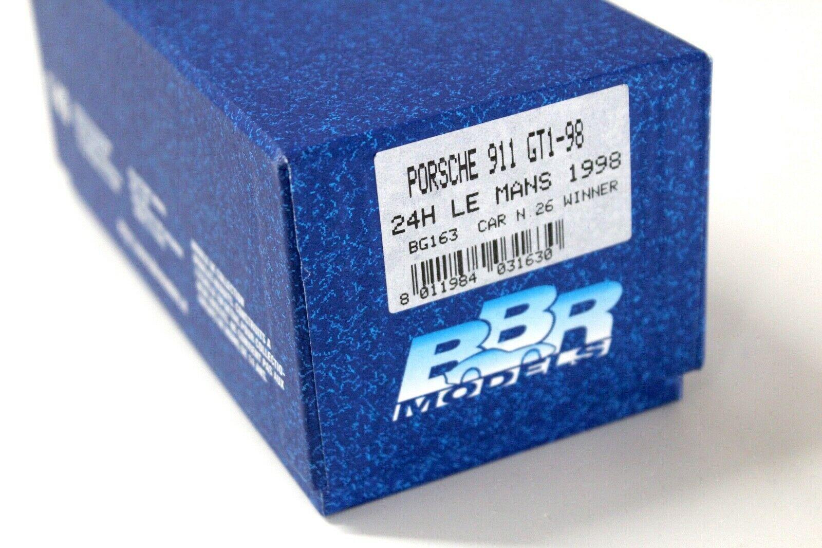 1:43 BBR Porsche 911 GT1 24h Le Mans 1998 Winner #26