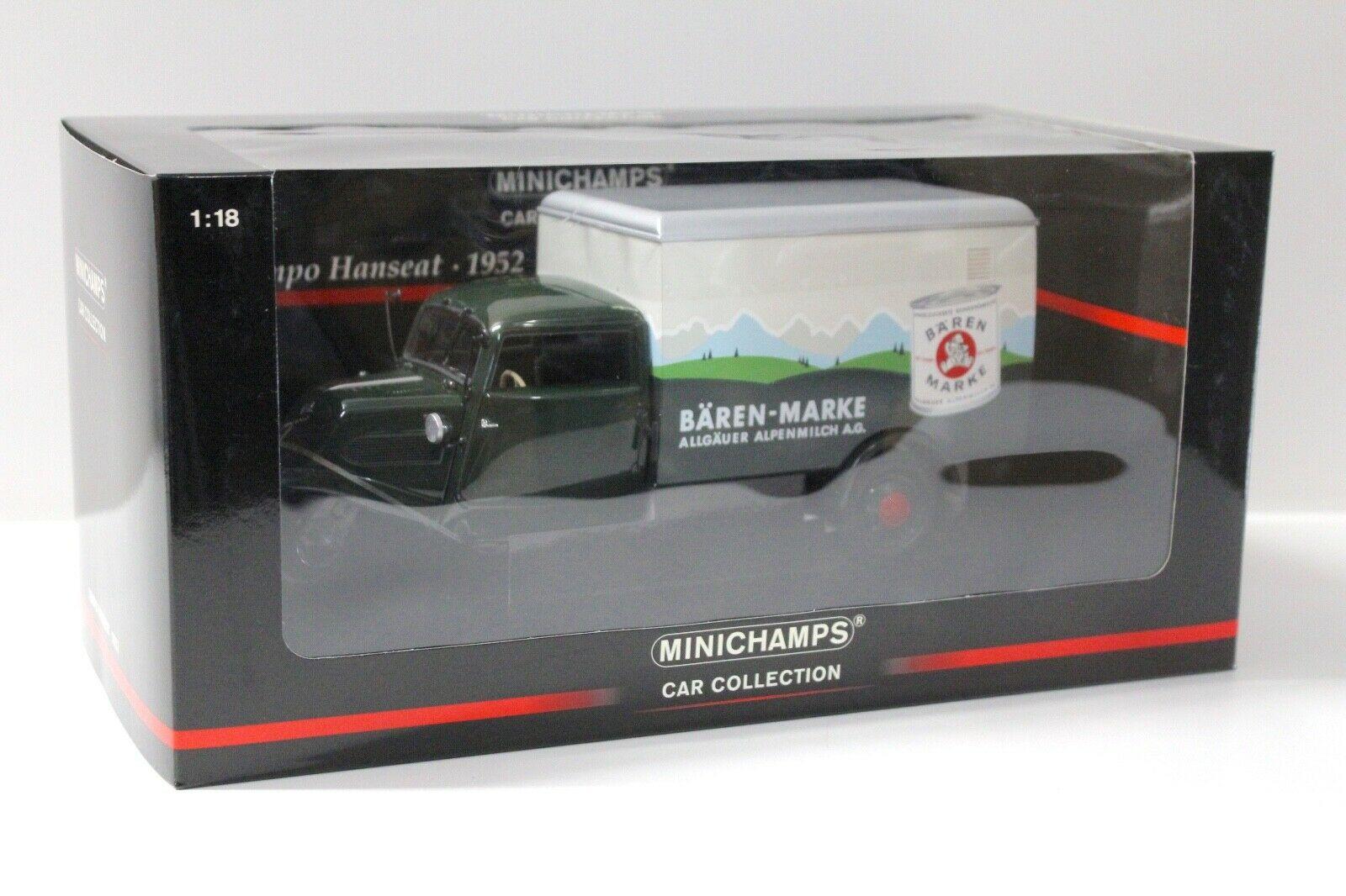 1:18 Minichamps Tempo Hanseat 1952 BÄRENMARKE Kasten