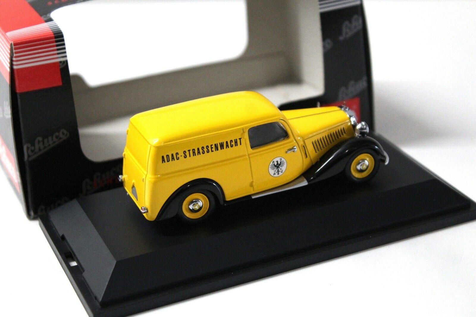 1:43 Schuco Mercedes 170V Kasten ADAC Van yellow