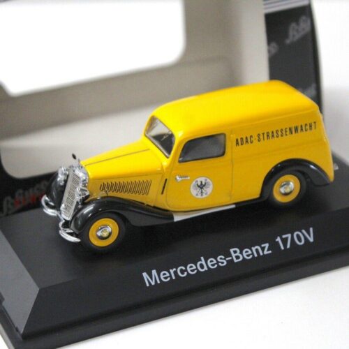1:43 Schuco Mercedes 170V Kasten ADAC Van yellow