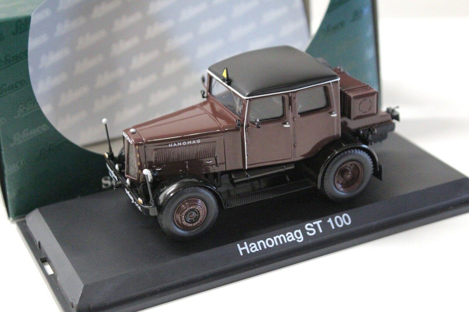 ID 50678 orig.jpg 1:43 Schuco Hanomag ST 100 brown Zugmaschine