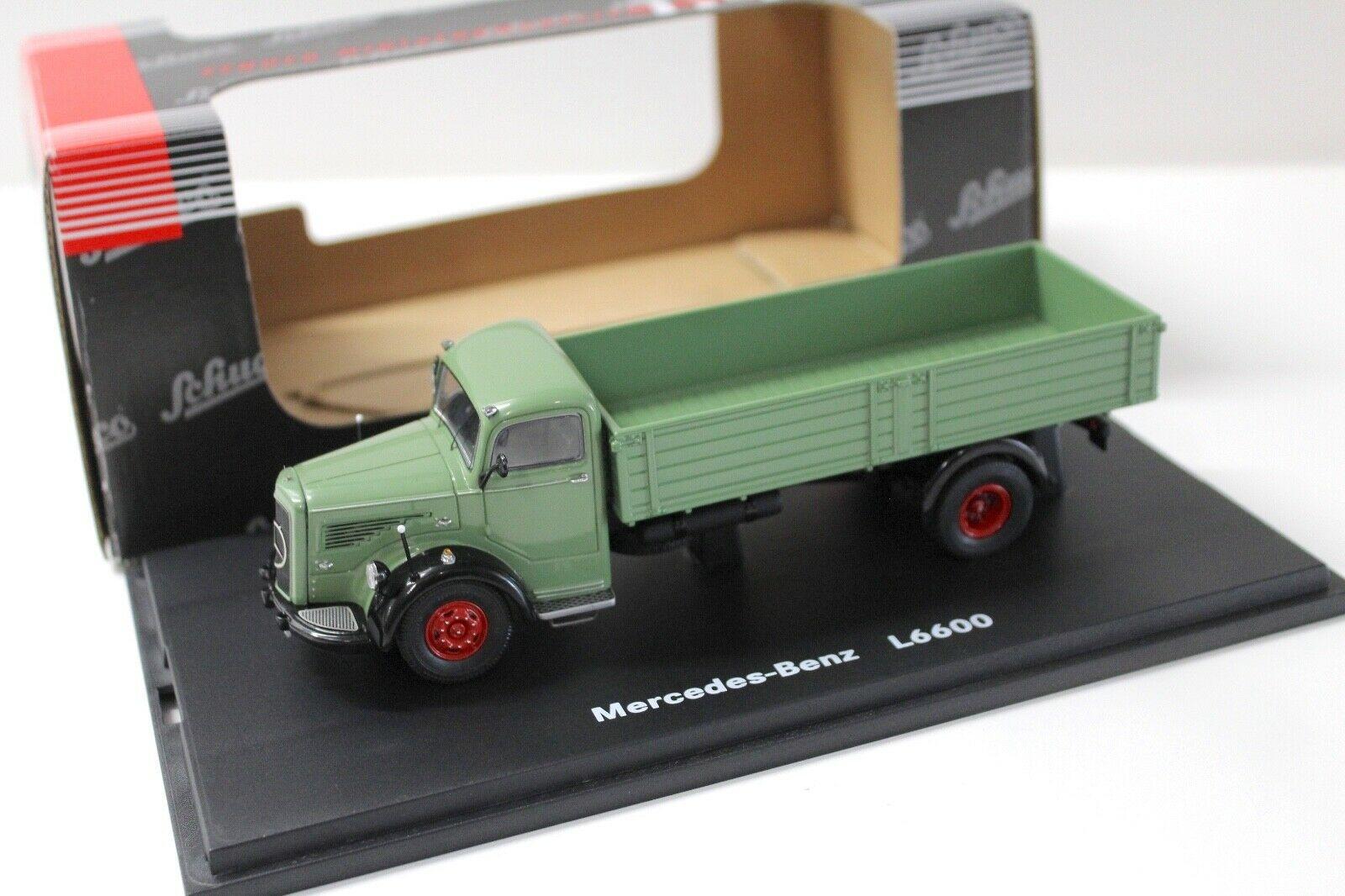 1:43 Schuco Mercedes L6600 Pritschenwagen green