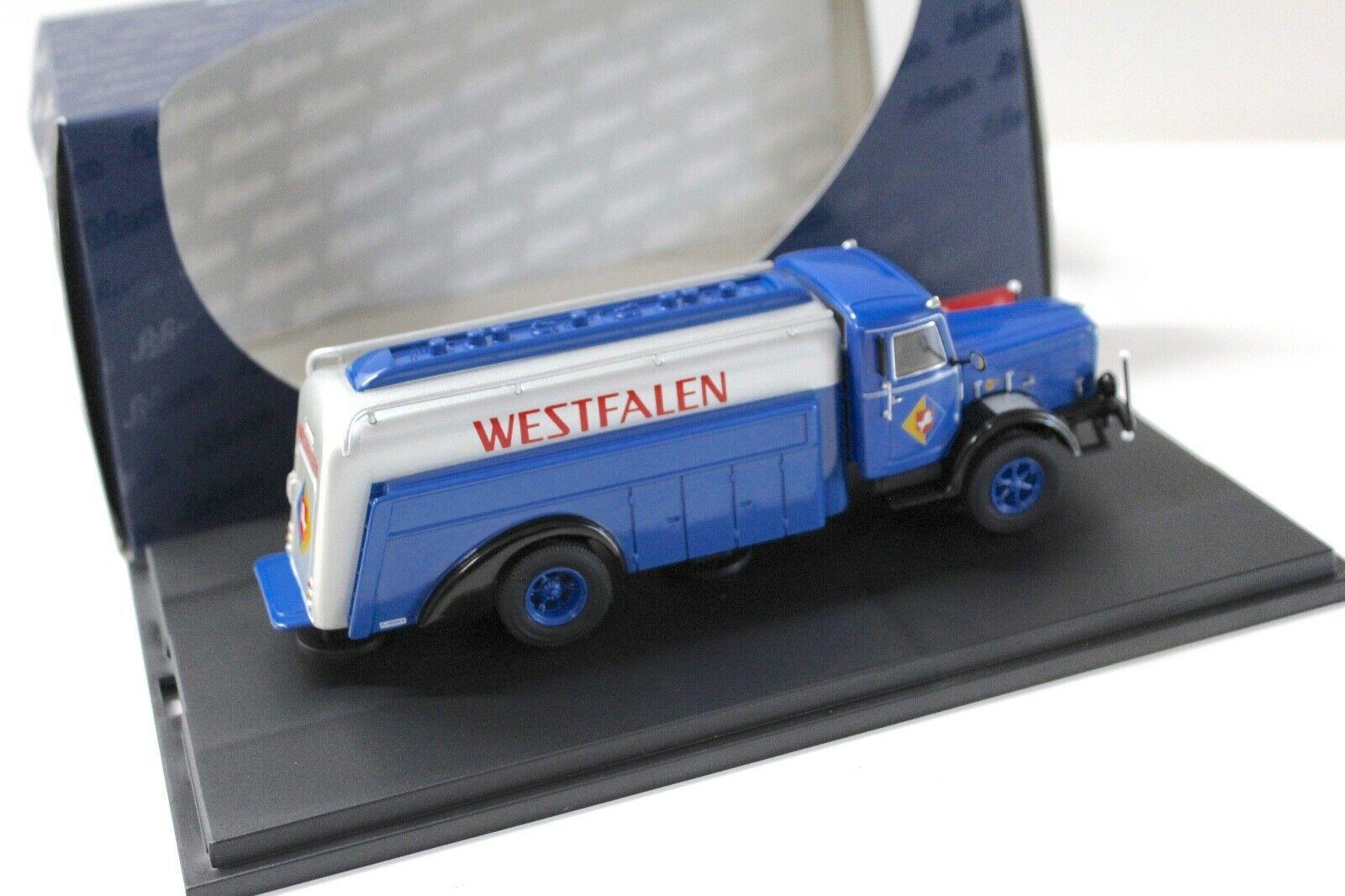 1:43 Schuco Büssing 8000 Tankwagen WESTFALEN blue