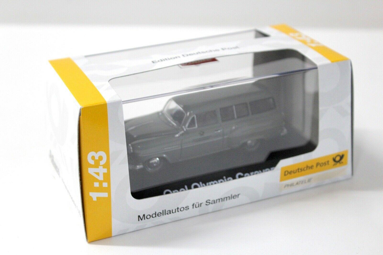 1:43 Schuco Opel Olympia Caravan Deutsche Bundespost grey
