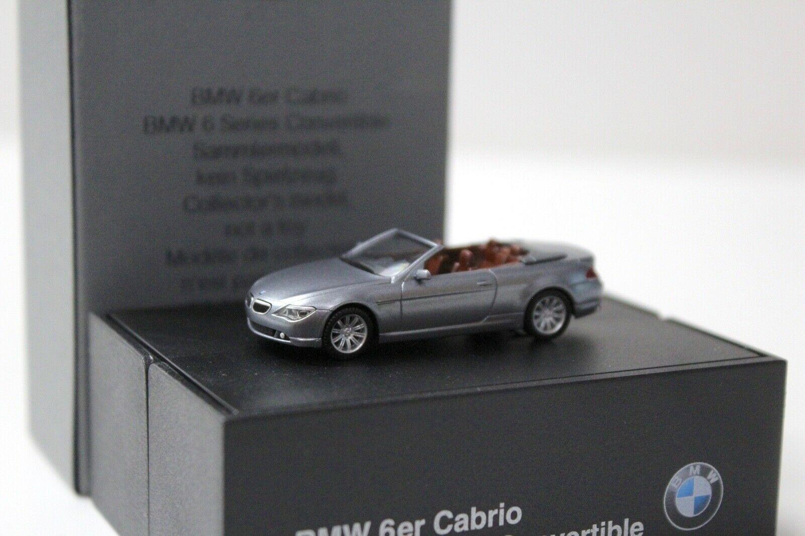 1:87 Herpa BMW 6er E63 Convertible grey DEALER VERSION