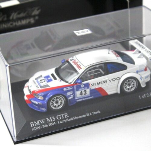 1:43 Minichamps BMW M3 GTR ADAC 24h 2004 Lamy/ Stuck #43