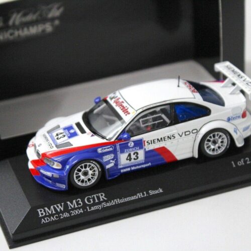 1:43 Minichamps BMW M3 GTR ADAC 24h 2004 Lamy/ Stuck #43