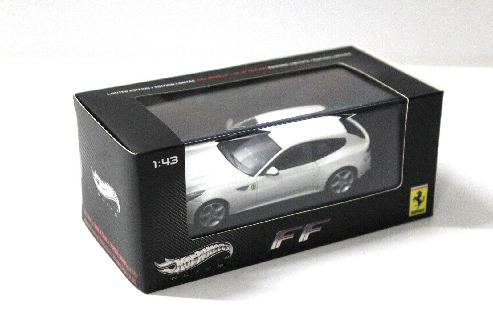 1:43 Hot Wheels Elite Ferrari FF pearl white