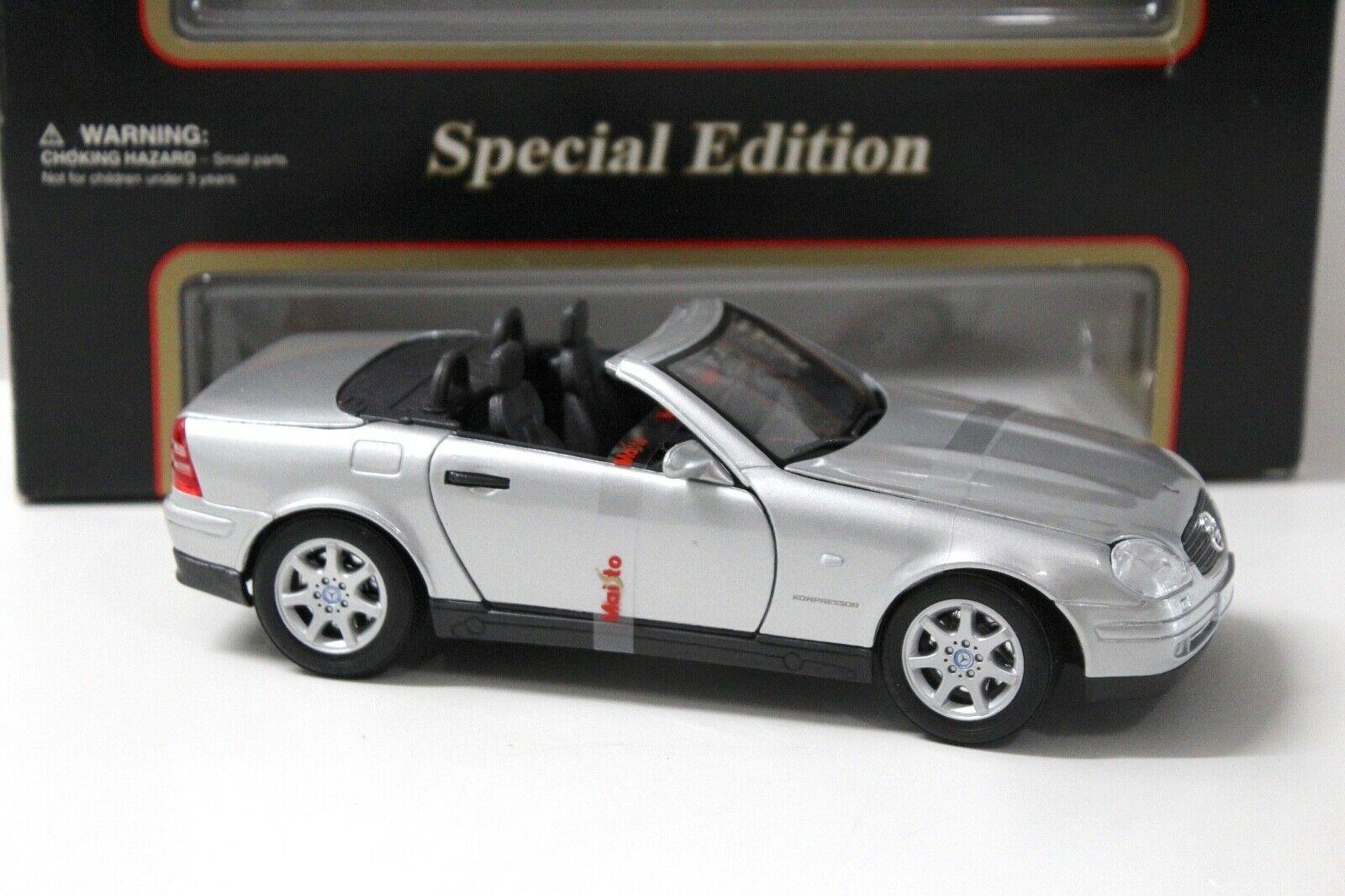 1:18 Maisto Mercedes SLK 230 Cabriolet silver 1996