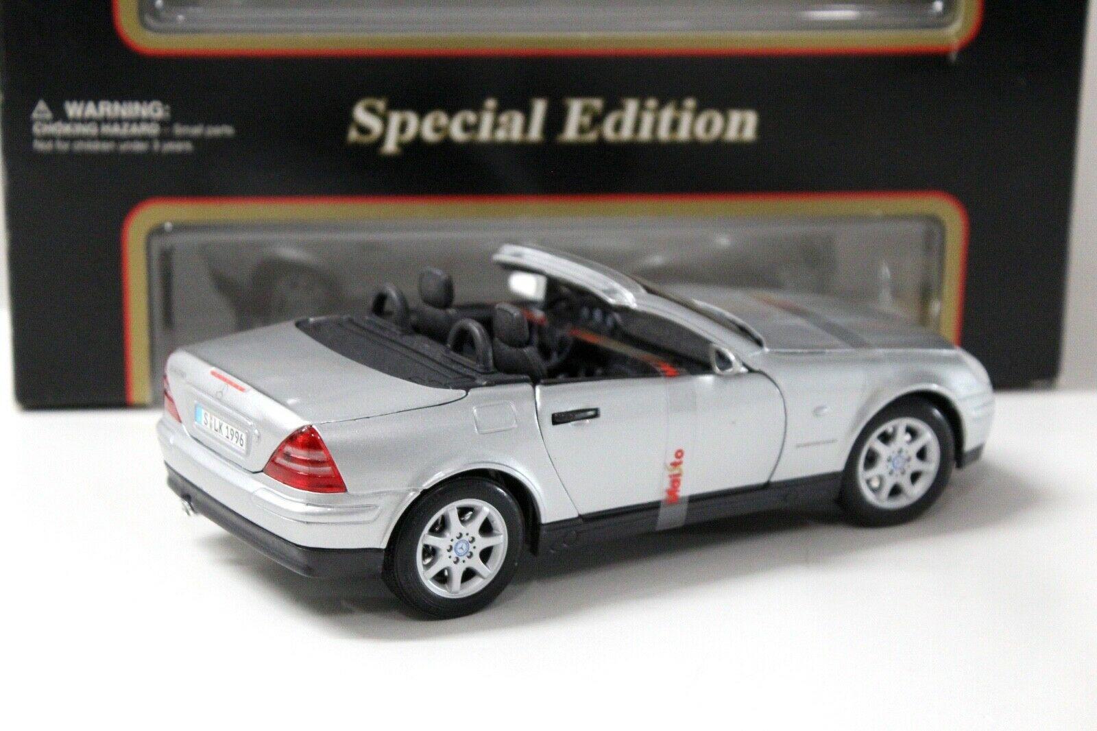1:18 Maisto Mercedes SLK 230 Cabriolet silver 1996