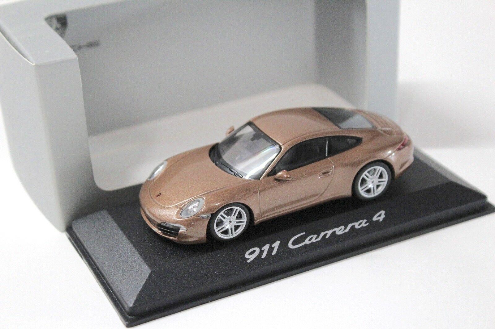 1:43 Minichamps Porsche 911 (991) Carrera 4 brown DEALER VERSION