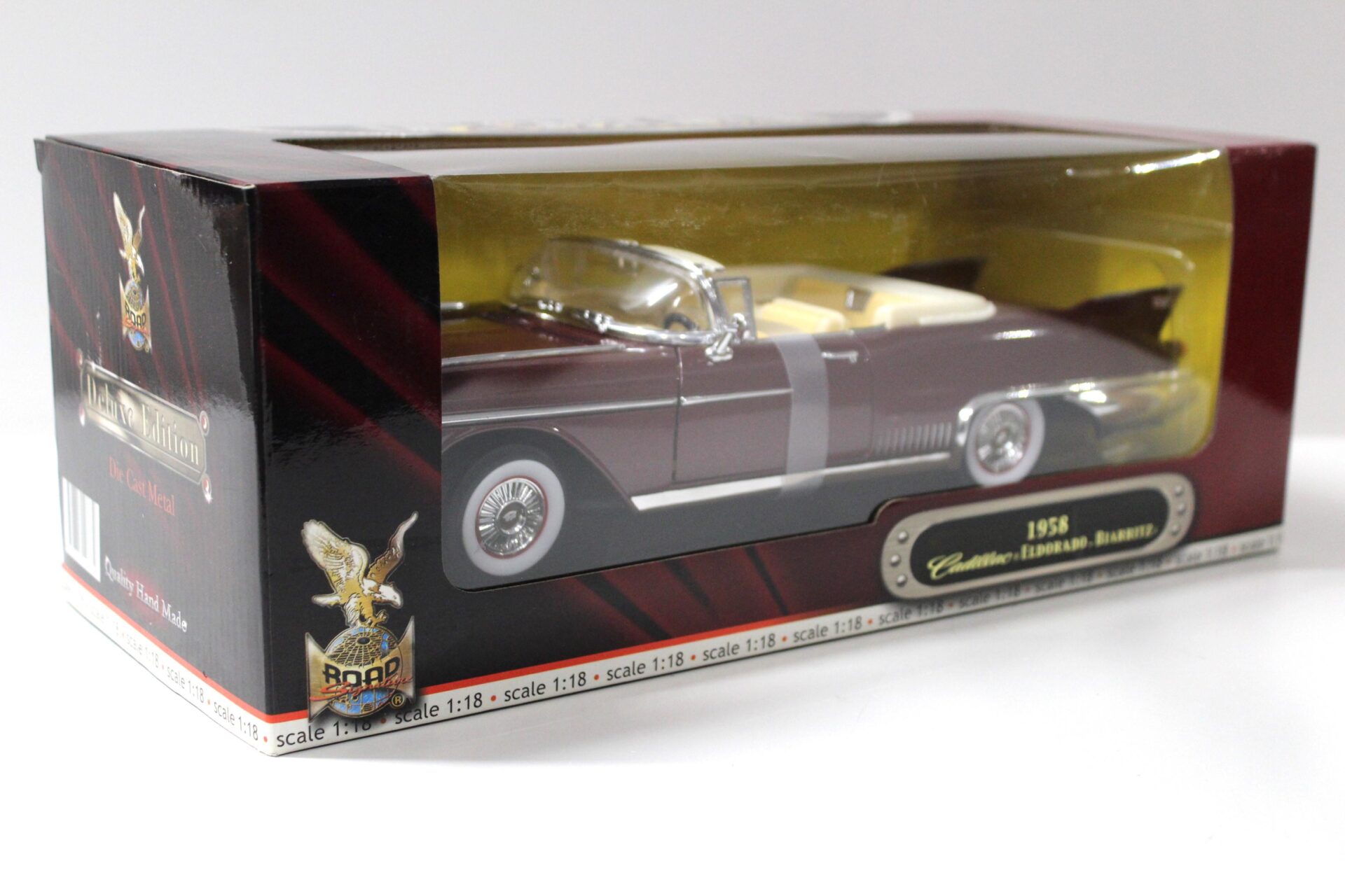 1:18 Road Signature 1958 Cadillac Eldorado Biarritz dark red metallic