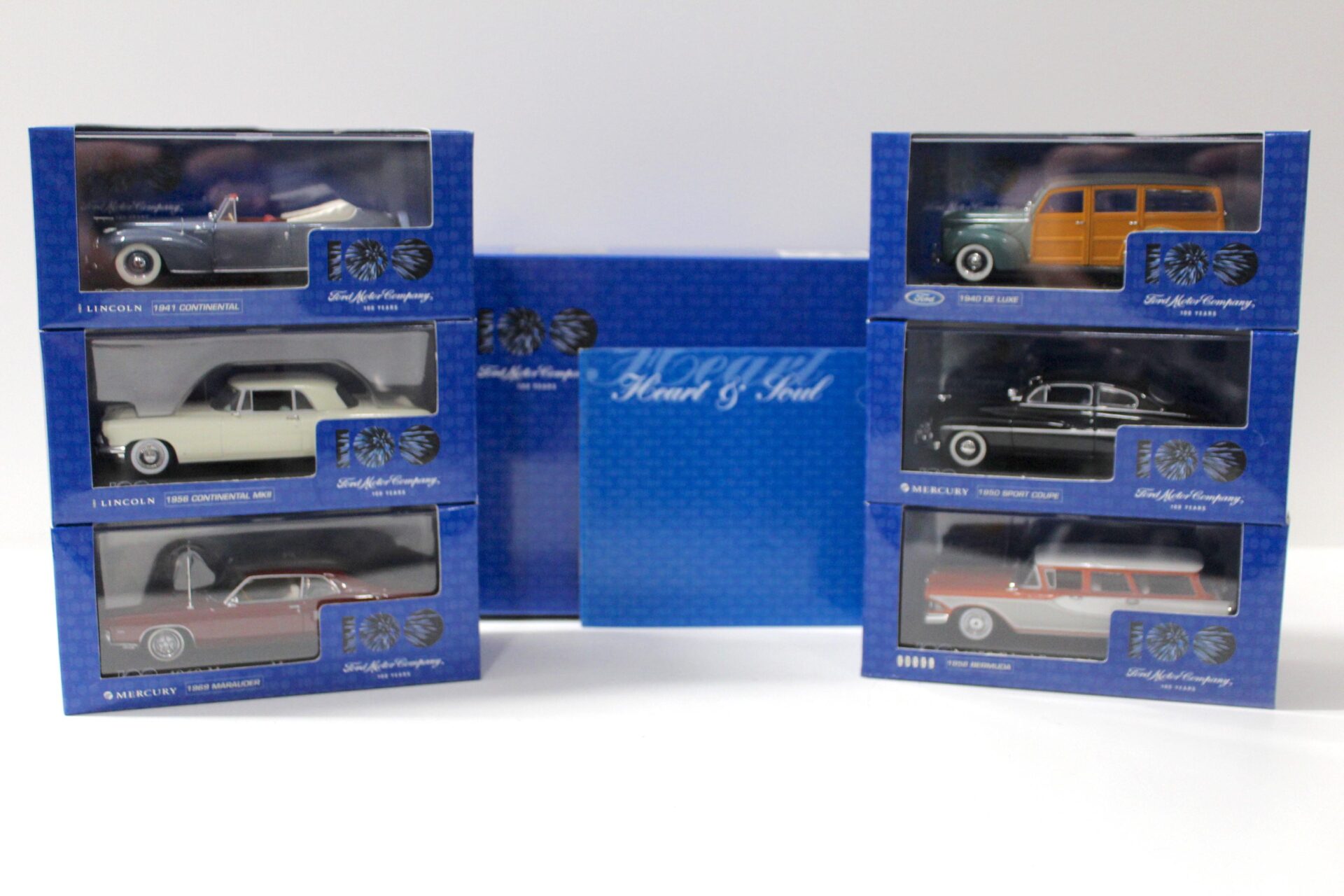 1:43 Minichamps SET Ford 100 YEARS - 6x models Mercury, Lincoln, Edsel