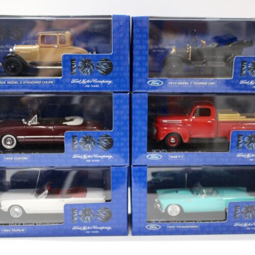 1:43 Minichamps SET Ford 100 YEARS - 6x models Ford Model T, F-1, Mustang