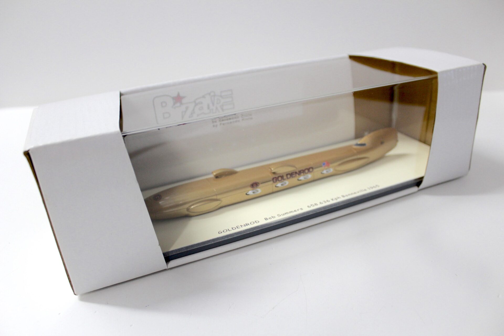 1:43 Spark Bizarre GOLDENROD Bob Summers 658.636 Kph Bonneville 1965