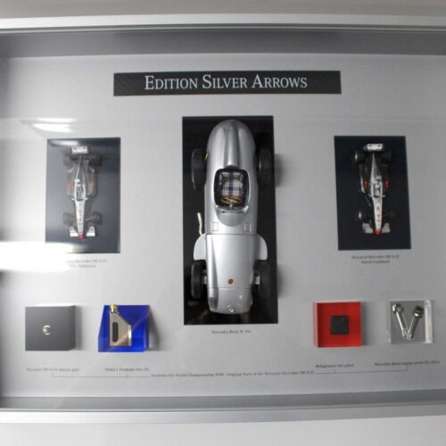 Mercedes-Benz Edition SILVER ARROWS SET 1998 1:43 &1:18 Limited Edition 418/500 - Außenbox Signiert!
