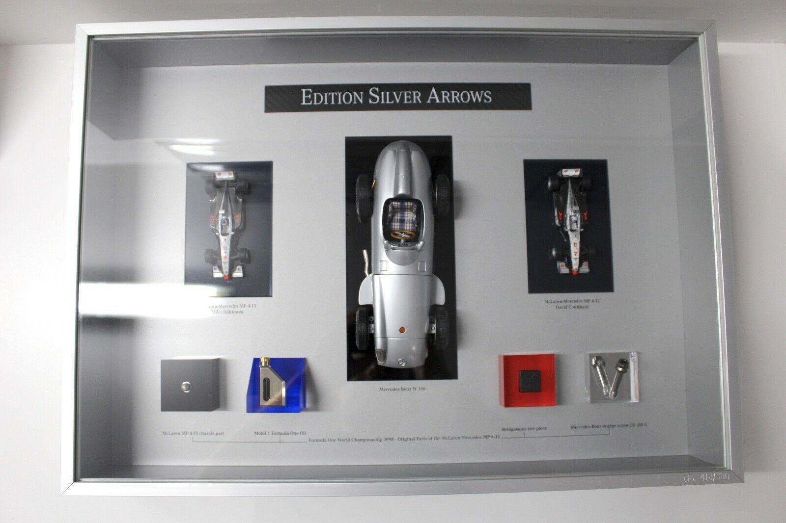 Mercedes-Benz Edition SILVER ARROWS SET 1998 1:43 &1:18 Limited Edition 418/500 - Außenbox Signiert!