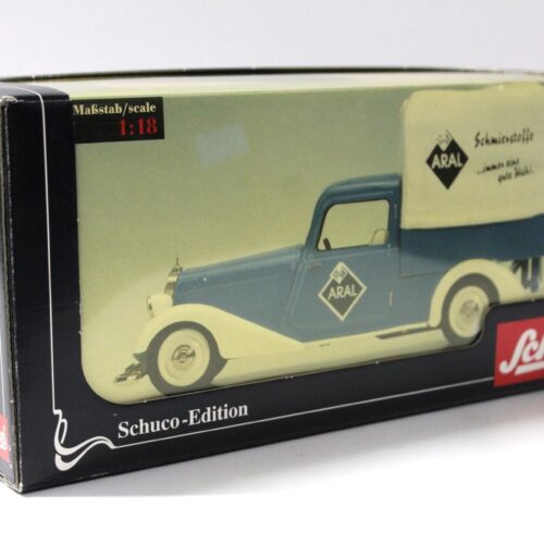 1:18 Schuco Mercedes 170V Planenwagen ARAL white/ blue