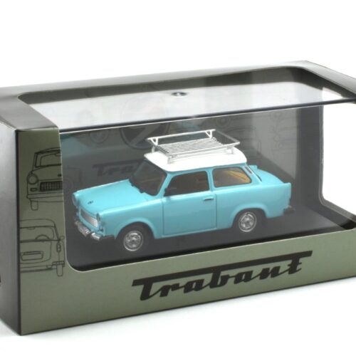 1:43 Atlas Trabant 601 S de Luxe 1982 mit Dachträger blue/ white