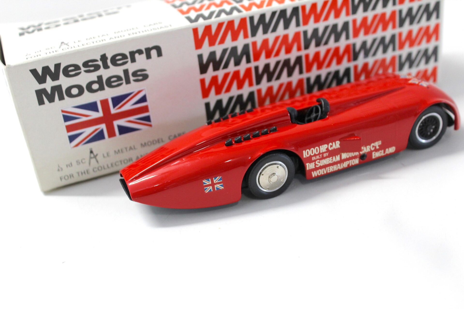 1:43 Western Models 1927 Sunbeam 1000 H.P. Record Car red