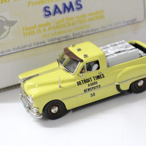 1:43 SAMS Miniatures 1949 Pontiac PICK UP Truck Detroit Times yellow