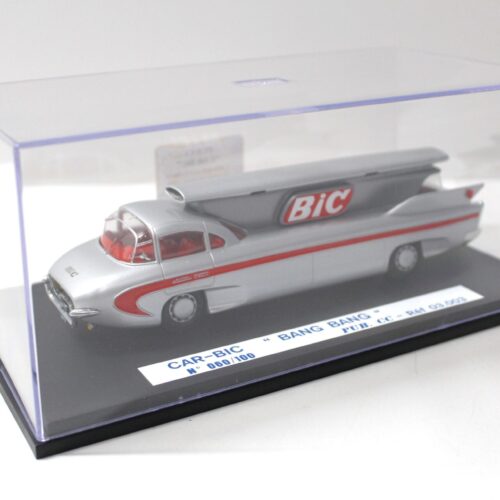 1:43 PUB.CC CAR-BIC "BANG-BANG" Advertising caravan cycle race 1955 silver