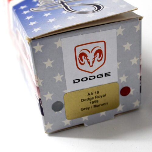 1:43 American Classics Dodge Royal 1959 closed Top gray/ Maroon - Image 3