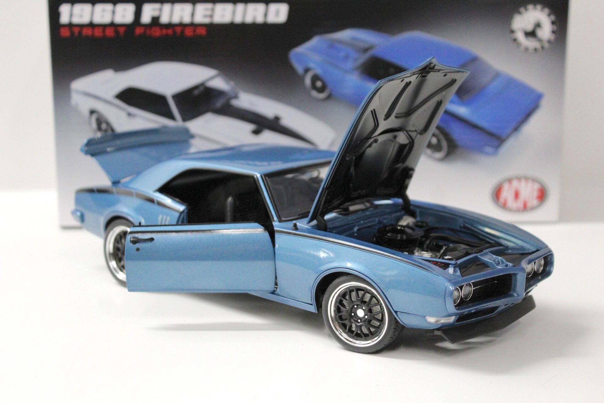 1:18 ACME 1968 Pontiac Firebird Street Fighter Lucerne blue
