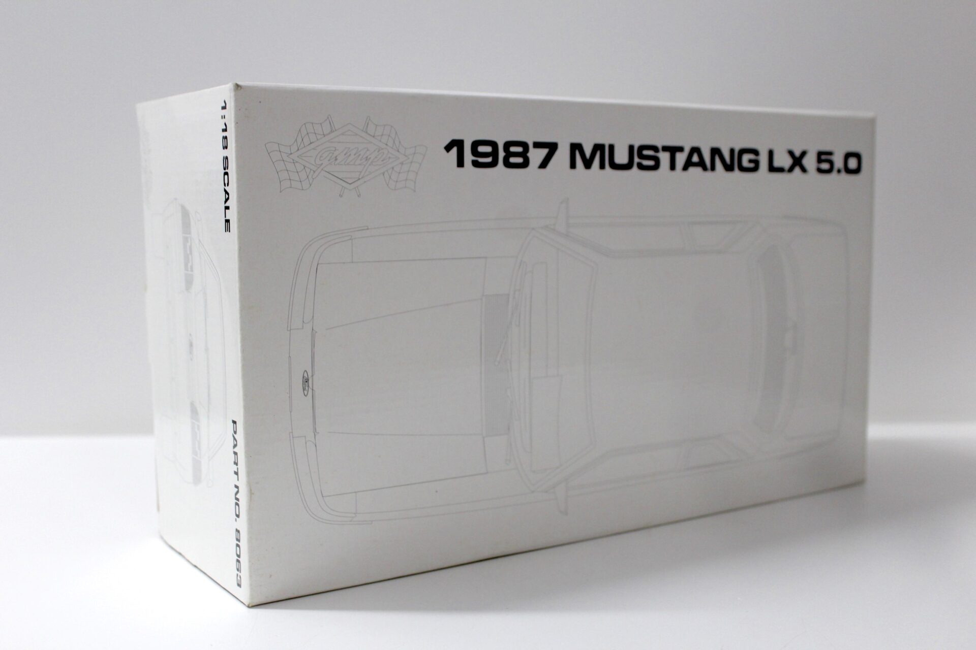 1:18 GMP 1987 Ford Mustang LX 5.0 Coupe red metallic