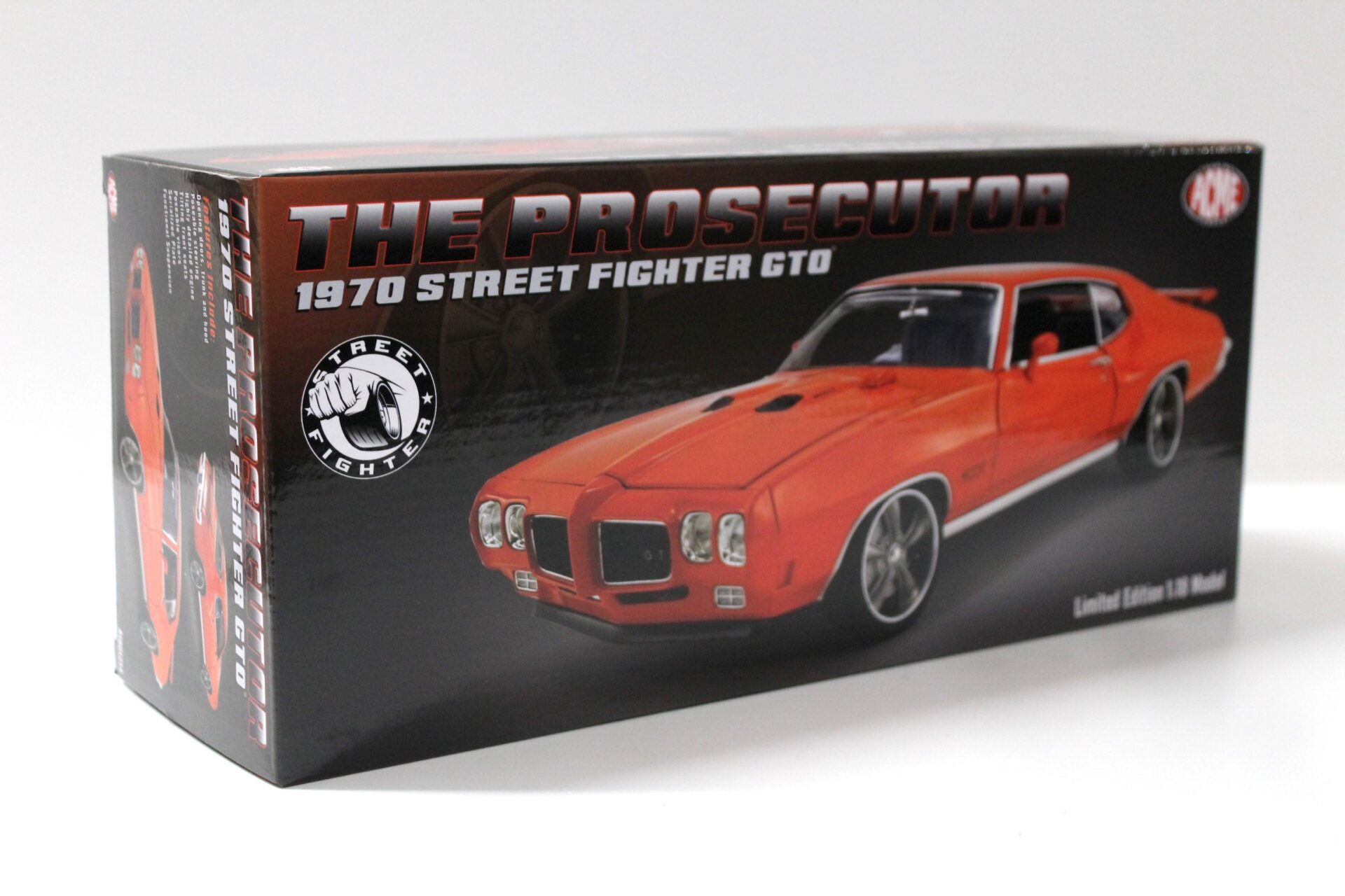1:18 ACME 1970 Pontiac GTO Coupe Street Fighter "THE PROSECUTOR" orange