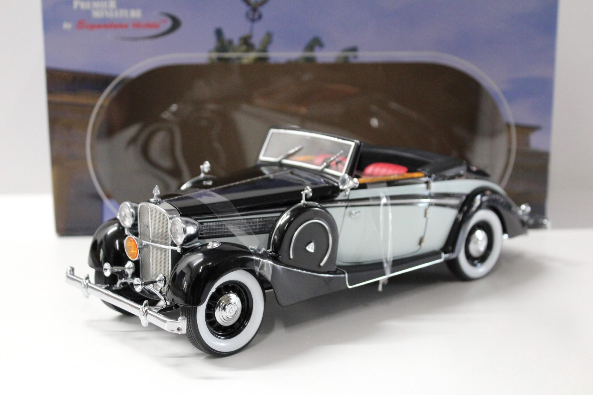 1:18 Signature Models 1937 Maybach SW38 2-Doors Spohn black/ grey